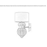 Venetian crystal wall lamp Glinka