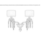 Venetian crystal wall lamp Fronton