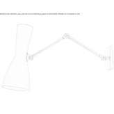 Brass wall lamp with a swing arm Ludza