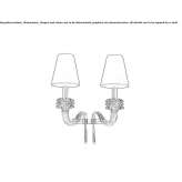 Wenecki kryształowy kinkiet Cozumel