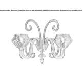 Venetian crystal wall lamp Maisse