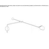 Adjustable metal wall lamp with swing arm Bozkir
