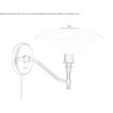 Opal glass wall lamp Monroyo