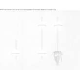 LED wall lamp made of blown glass Bakacak