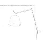 Aluminum LED wall lamp with a swing arm Thedford