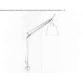 Aluminum wall lamp with a swing arm Thedford