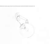 Wall lamp in glass and steel with a fixed arm Clabecq
