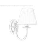 Fabric and brass wall lamp Sagunto