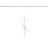 Wall lamp in glass and metal with a fixed arm Raton