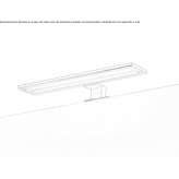 LED mirror lamp made of glass and aluminum Ramada
