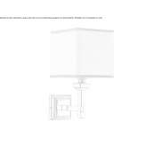 Textile wall lamp for the bathroom Lastovo