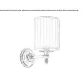 Fabric and brass wall lamp Chenove