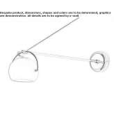 Adjustable, chrome-plated wall lamp Certosa