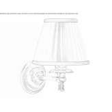 Textile wall lamp with a brass arm Chenove