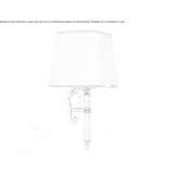 Fabric and brass wall lamp for the bathroom Haydarli