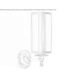 Textile wall lamp with a brass arm Logstor