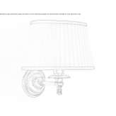 Textile wall lamp with a brass arm Chenove