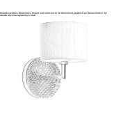 Chromed wall lamp Beuren