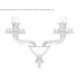 Lampa ścienna z dmuchanego szkła Chepillo