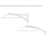 Brass LED wall lamp Melisey