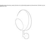 LED fabric wall lamp with fixed arm Eindhout