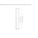 Handmade LED wall lamp with a fixed arm Sabrosa