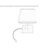Metal LED reading lamp with swing arm Bareyo