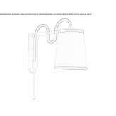 Metal LED wall lamp with a fixed arm Cidra
