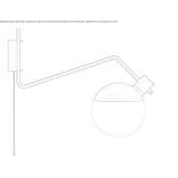 Wall lamp made of blown glass Stenico
