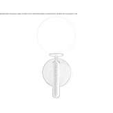 Lampa ścienna z dmuchanego szkła Harbury