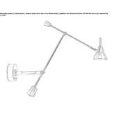 Adjustable metal wall lamp Ballens