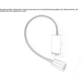 Brass LED reading lamp with swing arm Nehvizdy