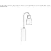 LED wall lamp made of borosilicate glass Belton
