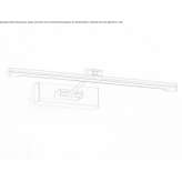 LED picture lamp made of steel Gronant