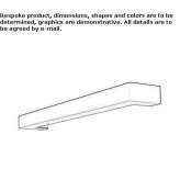 Aluminiowy kinkiet LED Swords