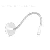 LED wall lamp with a swing arm Alorton