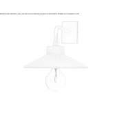 Concrete wall lamp with a fixed arm Mtsensk