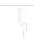 Wall lamp in metal and leather Szynwald
