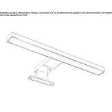 Aplikacja na lustro łazienkowe z odbitą projekcją Cavanagh