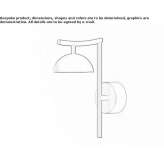 Steel LED wall lamp with dimmer Hathern