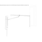 Articulated wall lamp in hand-rubbed antique brass Knyszyn