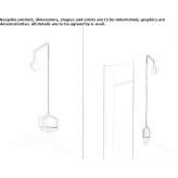 Lampa ścienna z dmuchanego szkła Duruelo