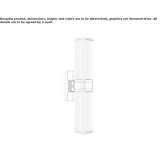 LED wall lamp made of tempered glass for the bathroom Lakeway