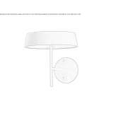 Powder-coated LED aluminum wall lamp Volvic