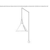 Aluminum hanging lamp Torello