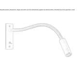 Adjustable steel LED reading lamp Asco