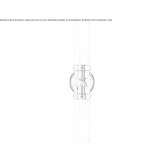 Double bathroom lamp in polished nickel with white glass Golcuk