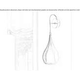 Direct light blown glass wall lamp with fixed arm Mastacan