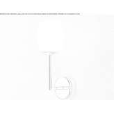 LED wall lamp made of metal and opal glass Salassa