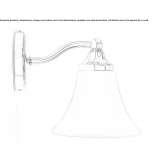 Wall lamp made of glass and steel Japons